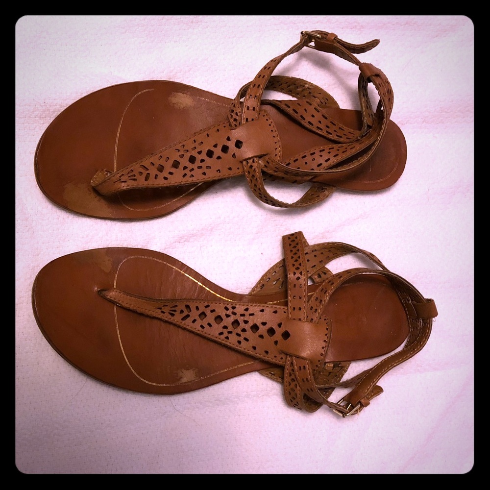 Brown leather sandals size 8.5.
